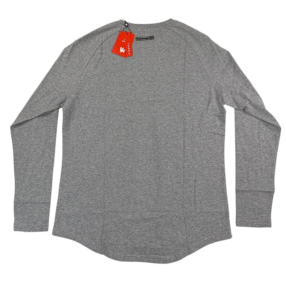 YoungLA Chapter 4 Version 2.0 Mens Medium Heather Grey Long Sleeve Gym Shirt NWT - Picture 2 of 10